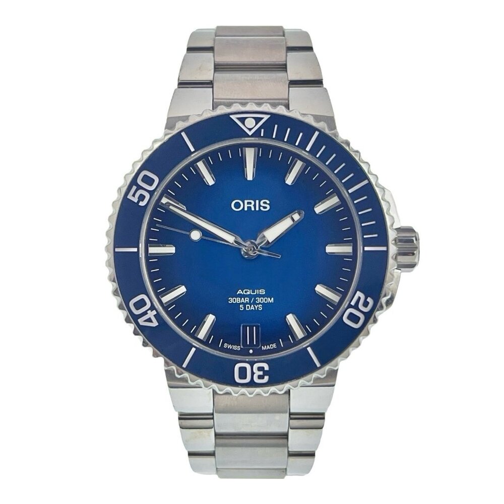 Oris Aquis Date Cal 400 Stainless Steel Blue Dial 41.5mm Automatic Watch 7769